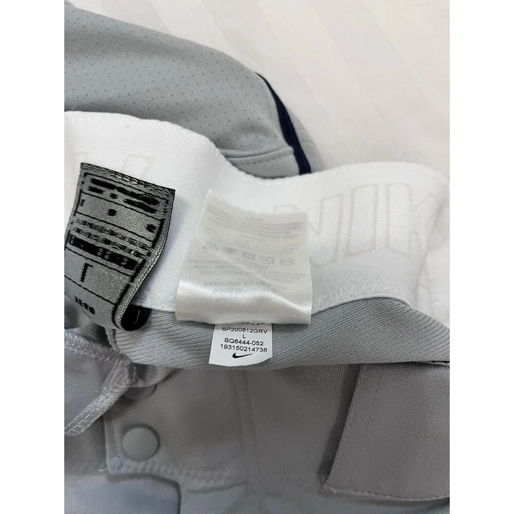Nike Boys Vapor Select Baseball Pants Large L Gray Piped BQ6444-052 Dri-Fit 3/4